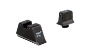 Trijicon upphöjt sikteset med svarta siktesdelar och gröna tritiumlampor för Glock