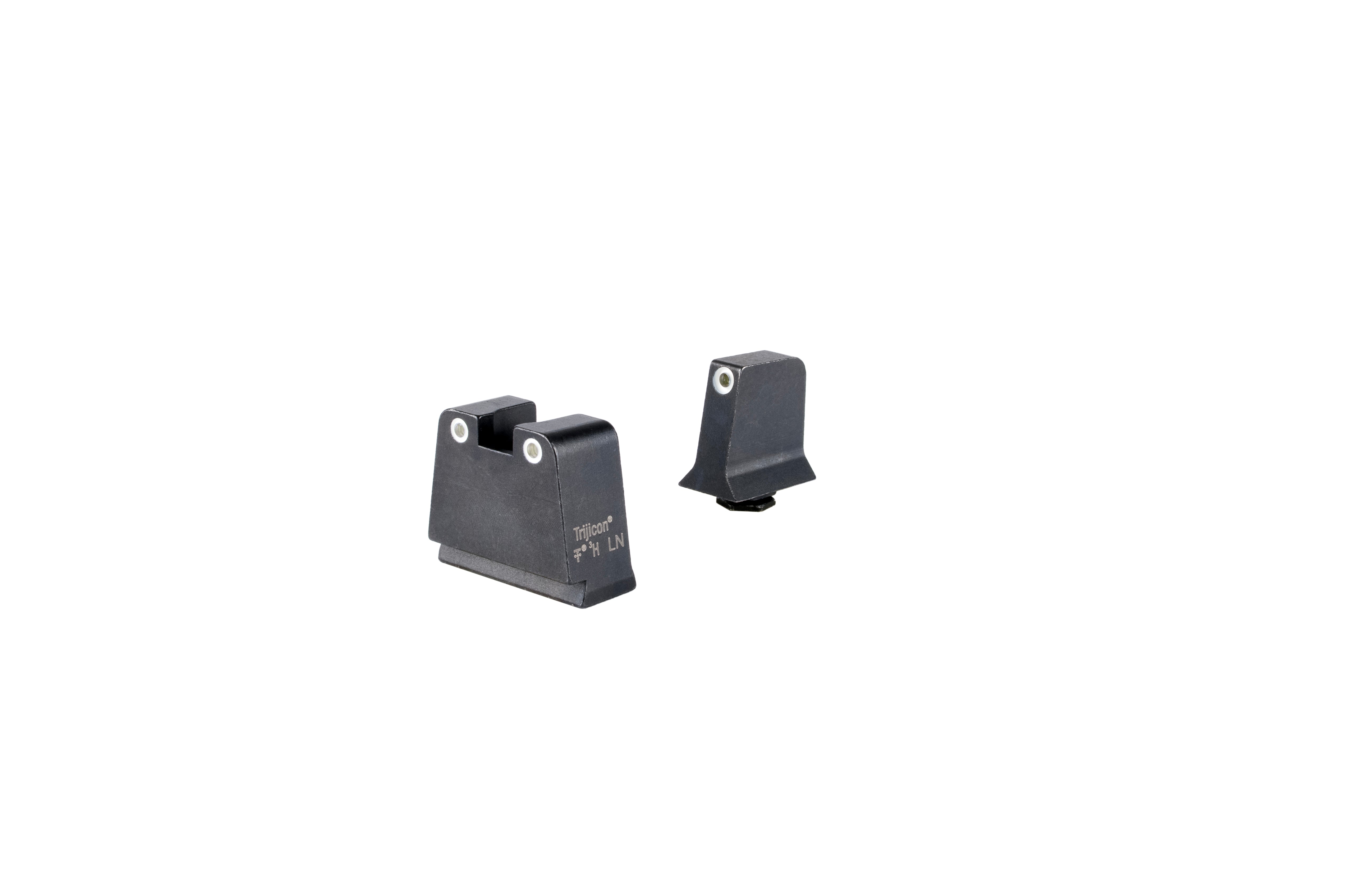 Trijicon upphöjda järnsikten för Glock Slim Frame med vit kontur och grönt tritium