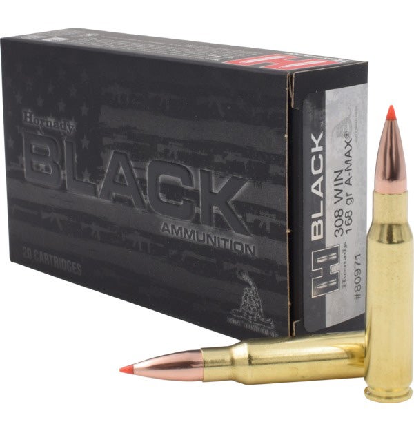 Hornady - Black 308 Win 168 gr A-MAX - 20/Box