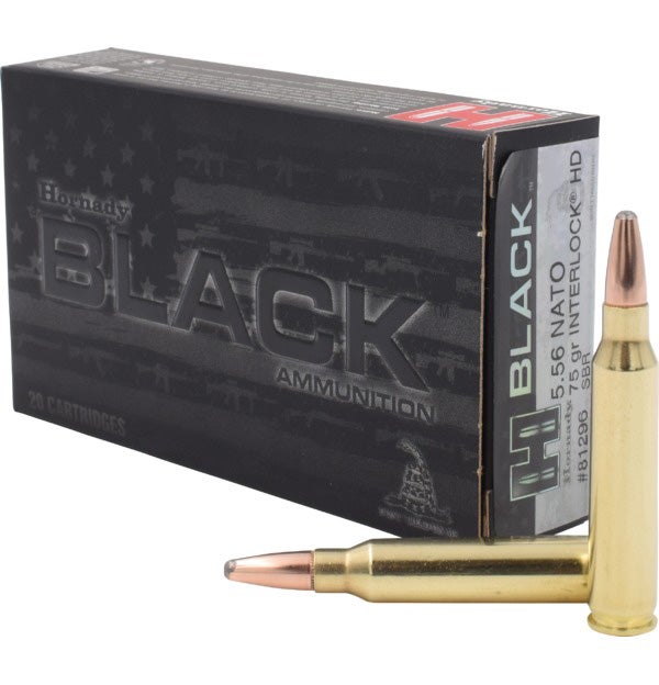 Hornady - Black 5.56 NATO 75 gr Interlock HD SBR - 20/Box