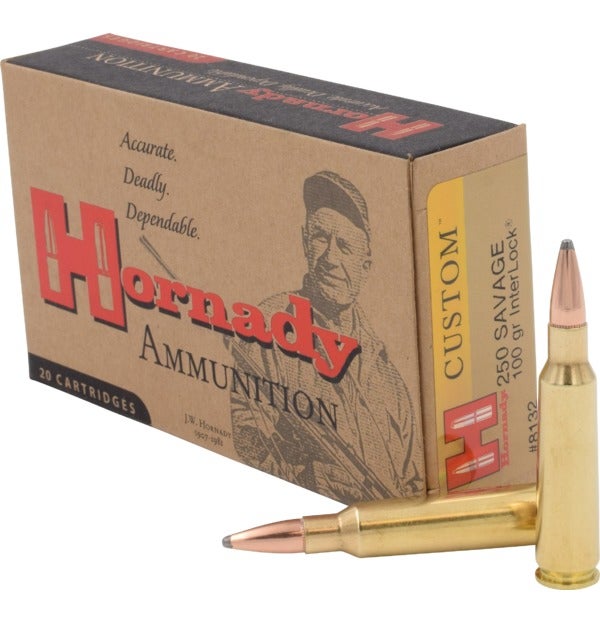 Hornady - Custom 250 Savage 100 gr Interlock - 20/Box
