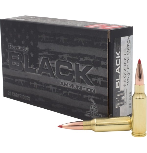 Hornady - Black 6.5 grendel 123 gr ELD Match - 20/Box