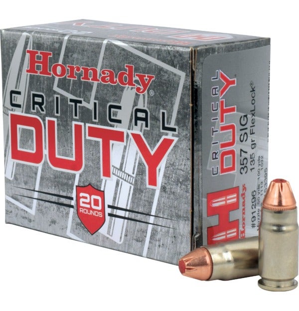 Hornady - Critical Duty 357 Sig 135 gr Flexlock Duty - 20/Box