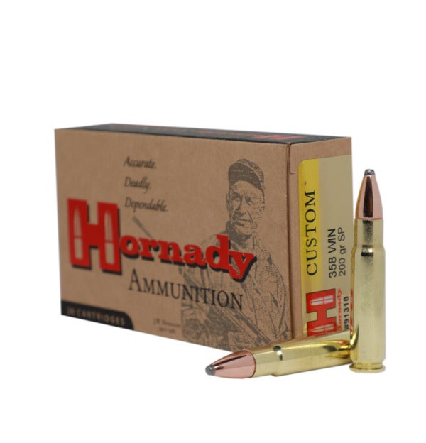Hornady - Custom 358 Win 200 gr Interlock SP - 20/Box