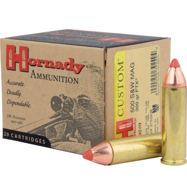 Hornady - Custom Pistol 500 S&W 300 gr FTX - 20/Box