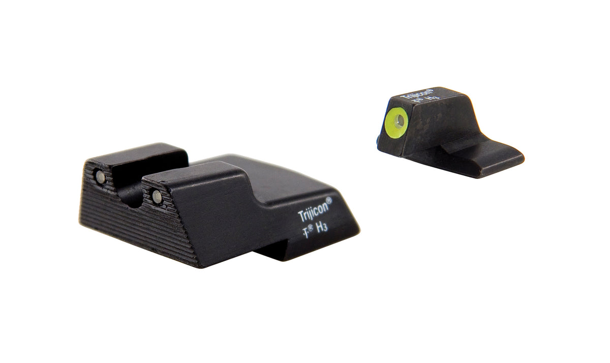 Trijicon HD Night Sights med gul frontkontur och grönt tritium för H&K