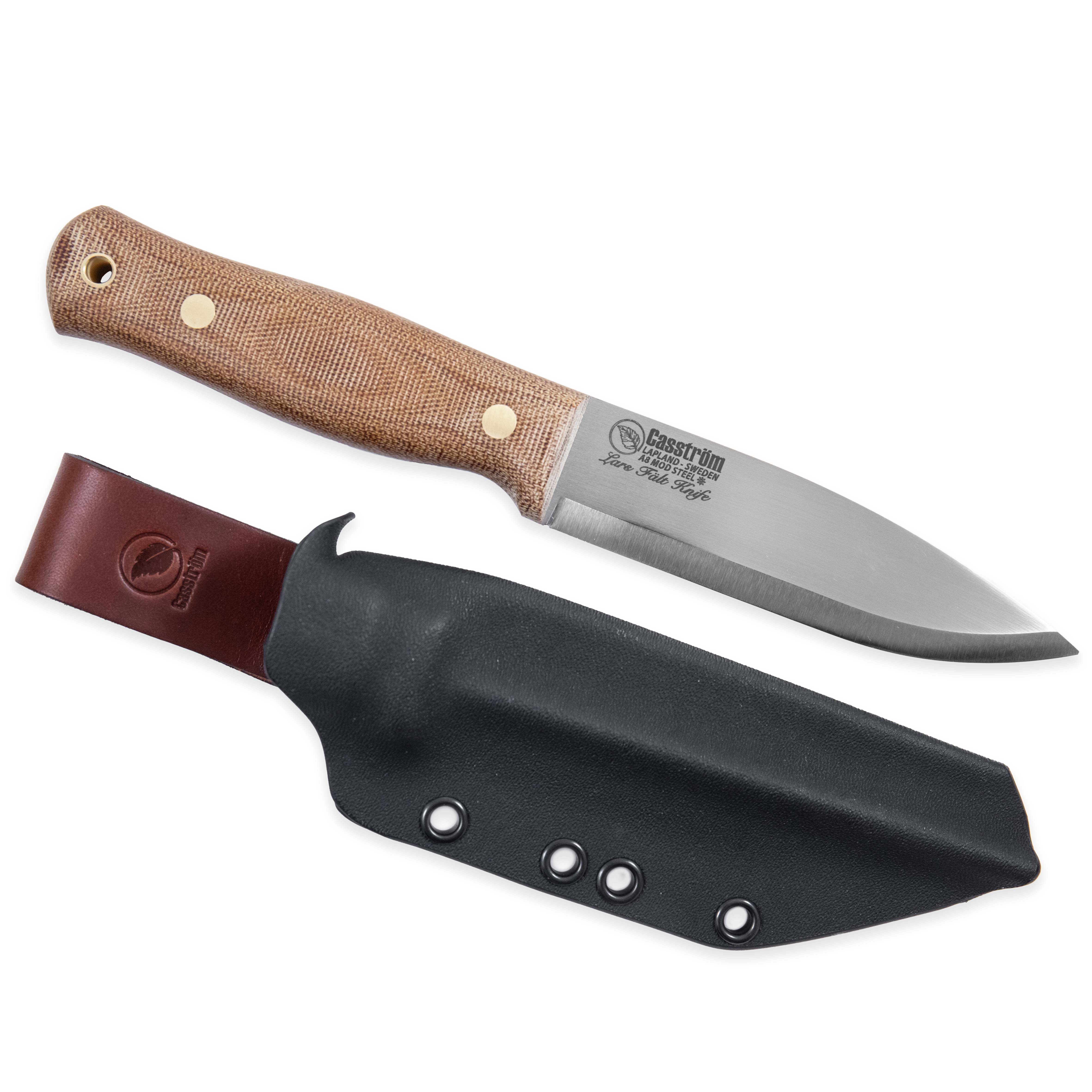 Casström Lars Fält kniv Canvas Micarta & A8 Mod, slida i Kydex