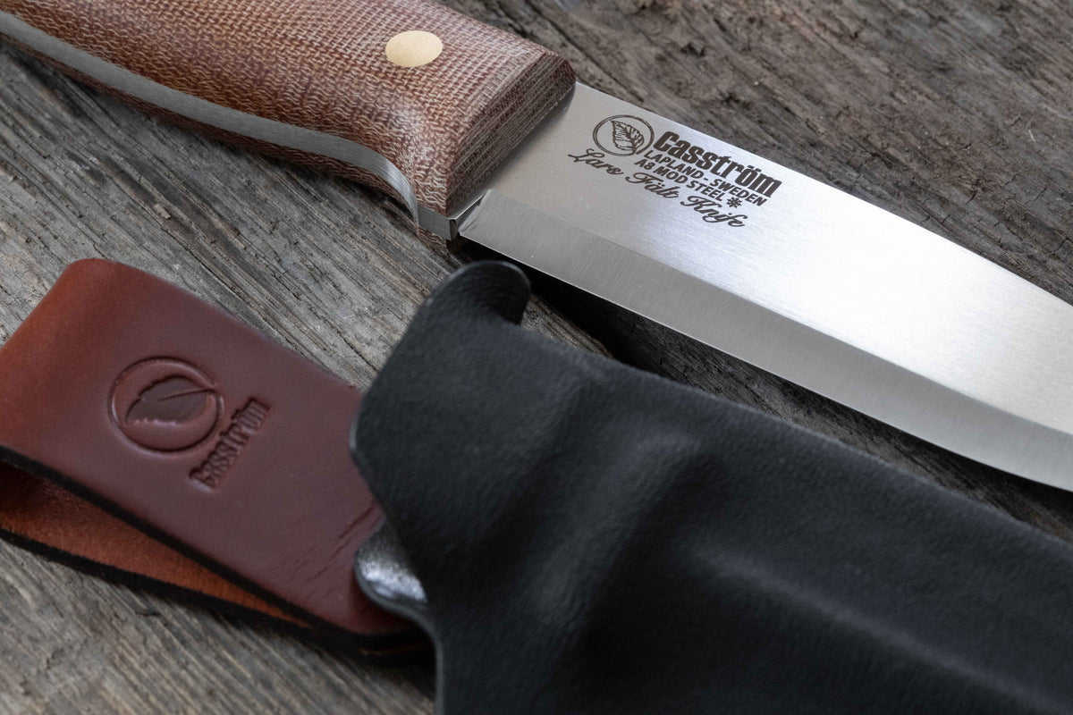 Casström Lars Fält kniv Canvas Micarta & A8 Mod, slida i Kydex – bild 6