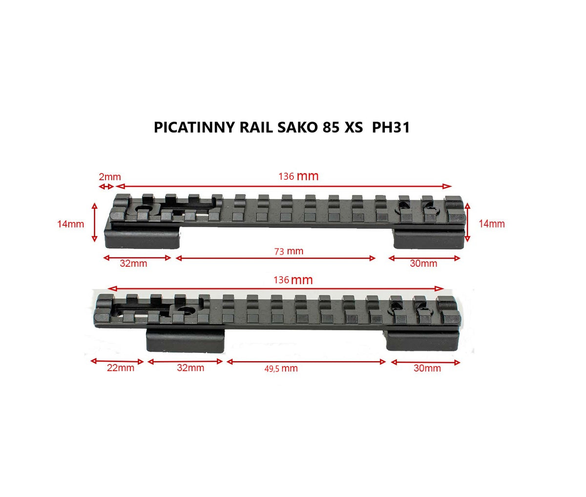 Contessa picatinnyskena för Sako 85 XS – bild 2