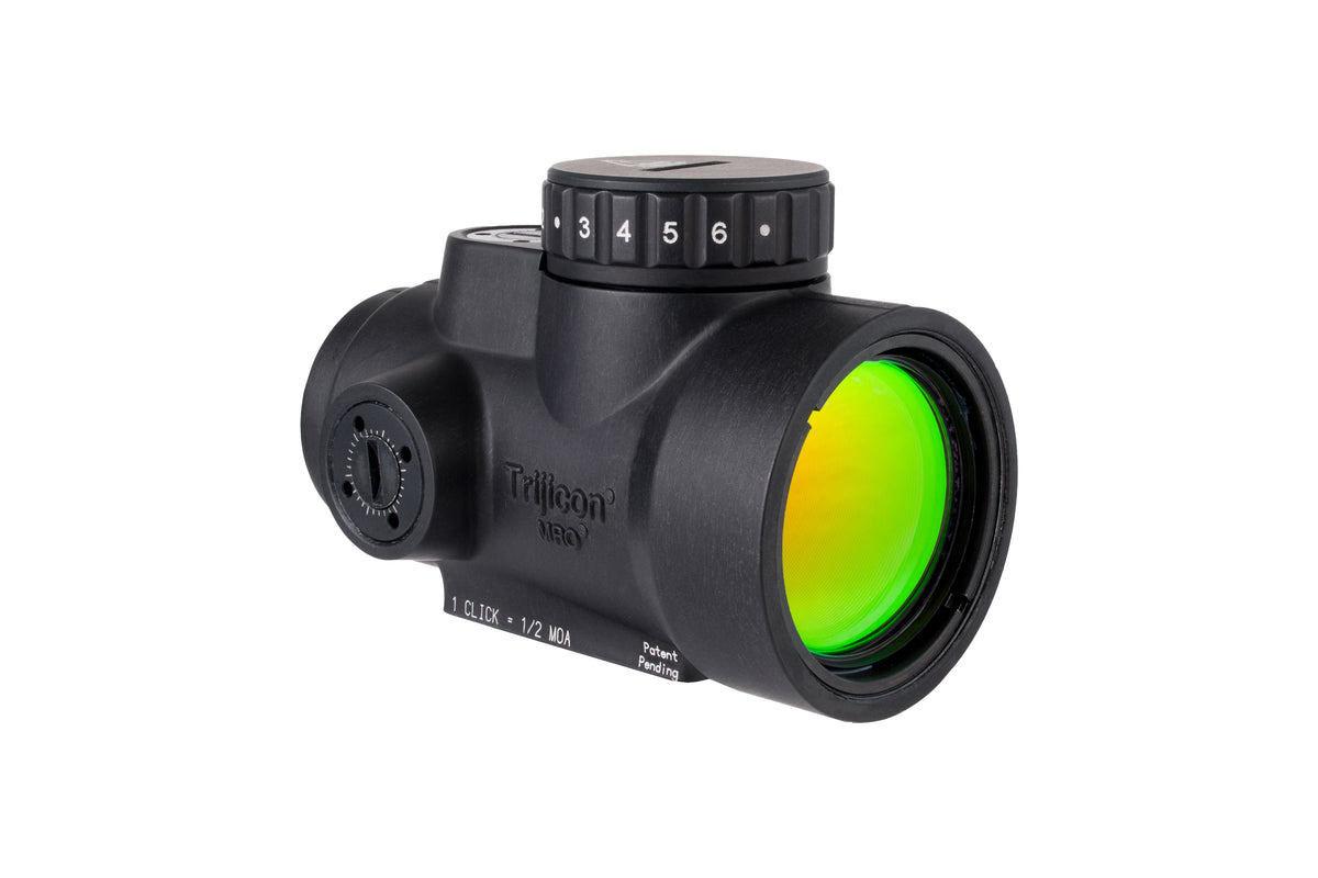 Trijicon MRO SD 1x25 rödpunktsikte med 2,0 MOA röd punkt, matt svart och utan montage – bild 6