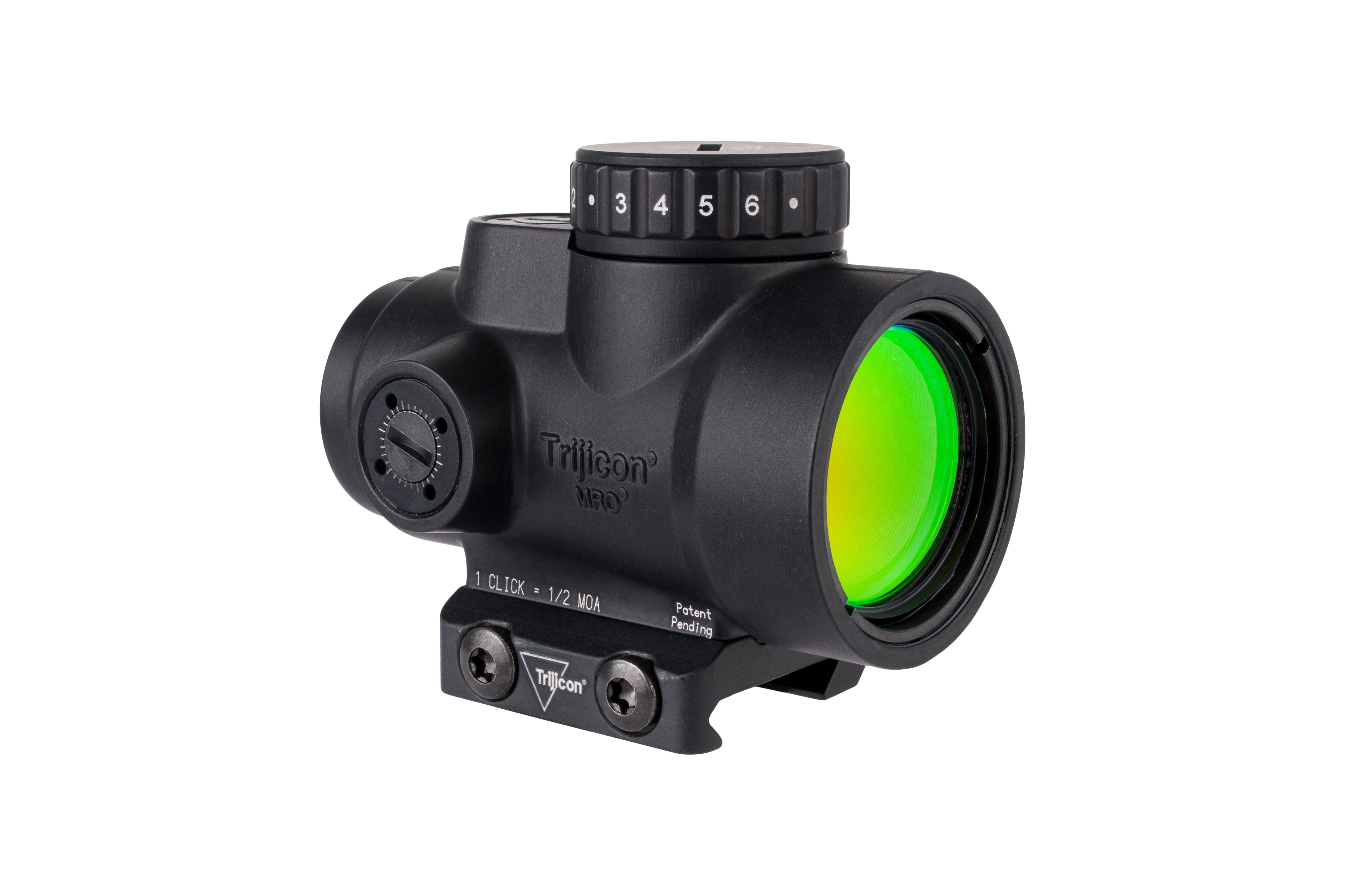 Trijicon MRO SD 1x25 rödpunktsikte med grön 2,0 MOA-punkt och Low Mount – bild 6