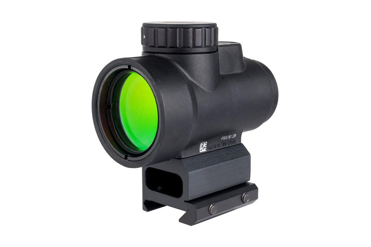 Trijicon MRO SD 1x25 rödpunktsikte med grön 2,0 MOA-punkt och Full Co-Witness-montage
