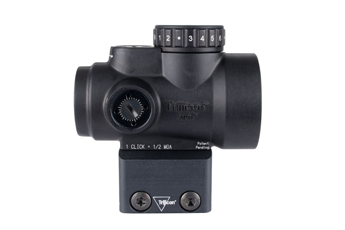 Trijicon MRO SD 1x25 rödpunktsikte med grön 2,0 MOA-punkt och Full Co-Witness-montage – bild 5