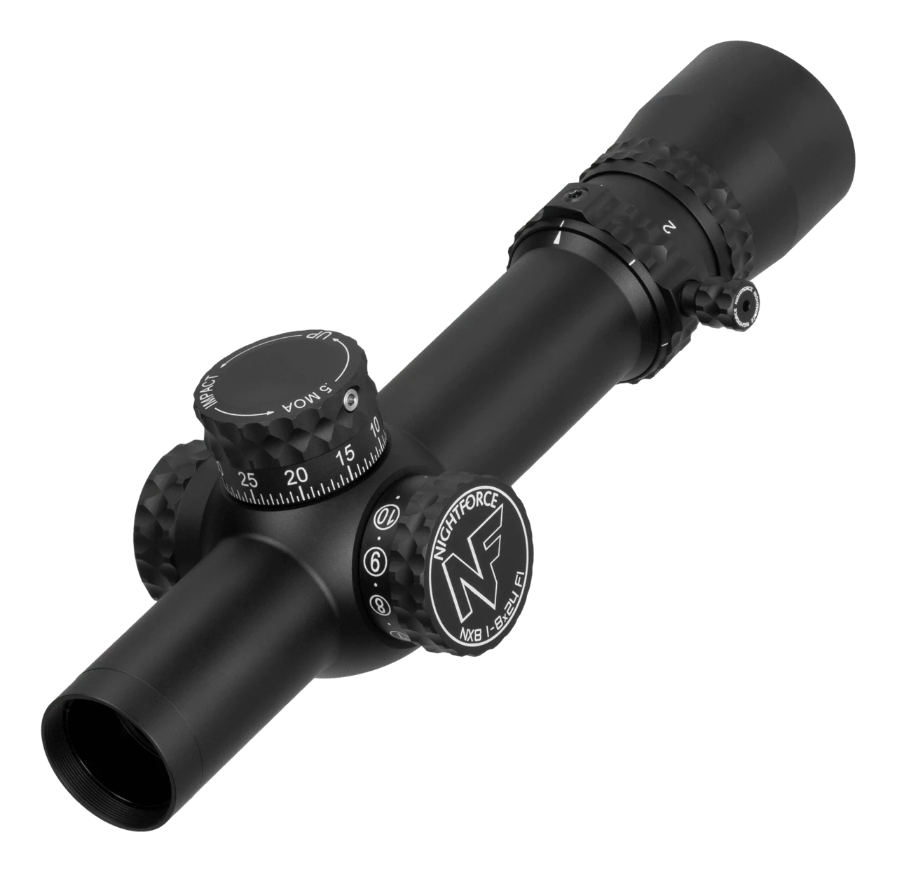 Nightforce Kikarsikte NX8 1-8x24 F1, 0,5 MOA, FC-MOA, ZeroStop, PTL, belyst