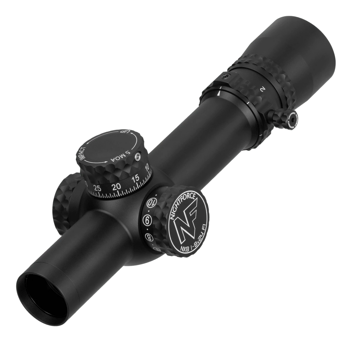 Nightforce Kikarsikte NX8 1-8x24 F1, 0,5 MOA, FC-MOA, ZeroStop, PTL, belyst