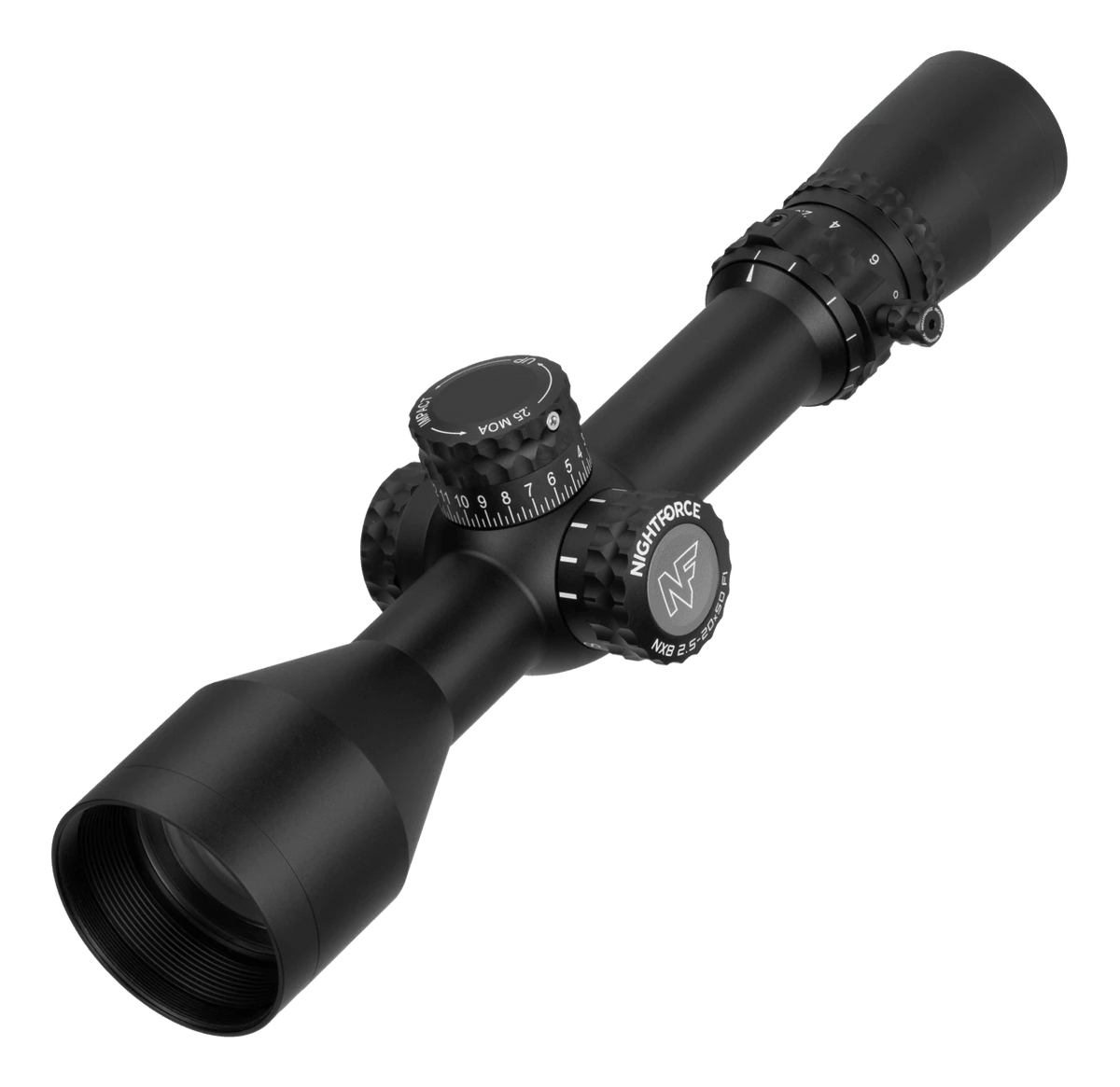 Nightforce Kikarsikte NX8 2,5-20x50 F1, 0,1 MRAD, MIL-XT, DigIllum, PTL