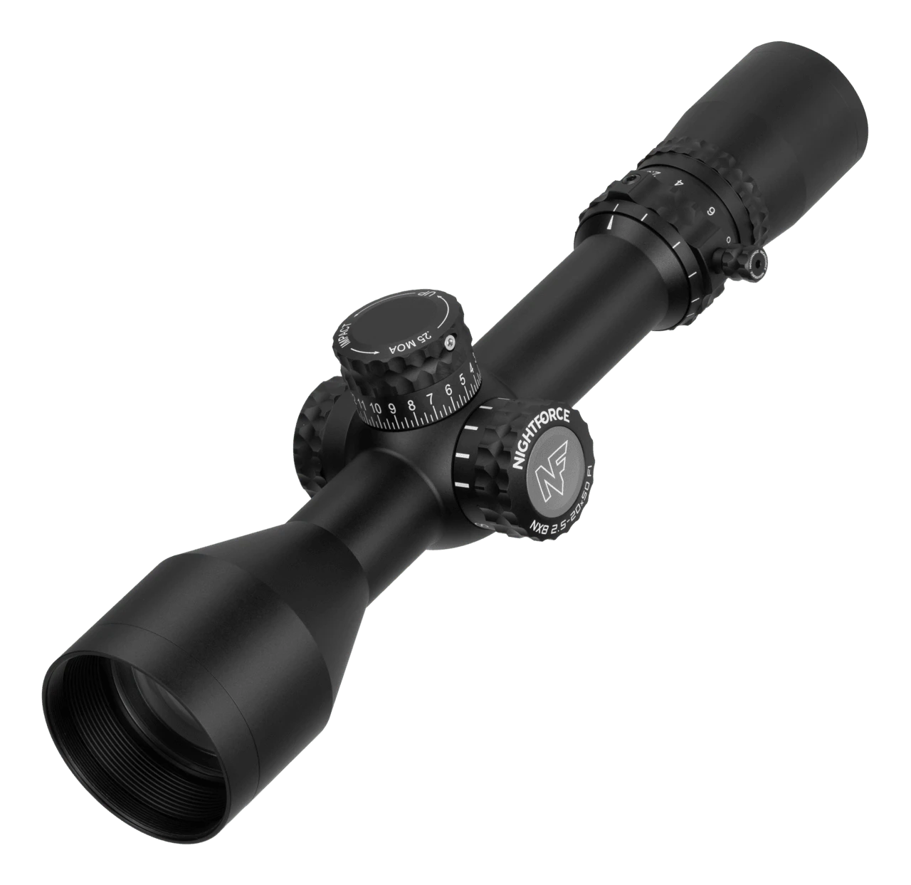 Nightforce Kikarsikte NX8 2,5-20x50 F1, 0,1 MRAD, TREMOR3, DigIllum, PTL