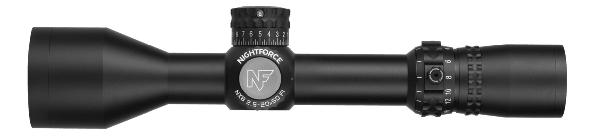 Nightforce Kikarsikte NX8 2,5-20x50 F1, 0,1 MRAD, MIL-XT, DigIllum, PTL – bild 4