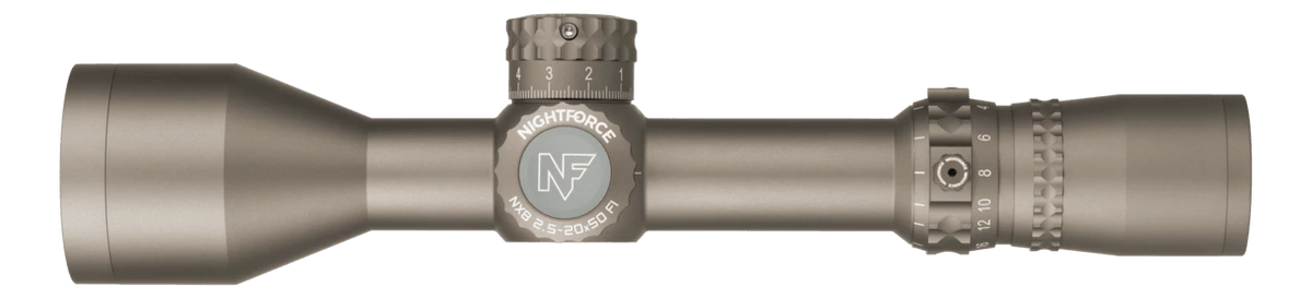 Nightforce Kikarsikte NX8 2,5-20x50 F1, 0,1 MRAD, MIL-XT, DigIllum, Dark Earth – bild 4