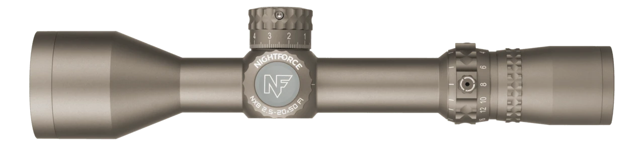 Nightforce Kikarsikte NX8 2,5-20x50 F1, 0,1 MRAD, TREMOR3, DigIllum, Dark Earth – bild 4