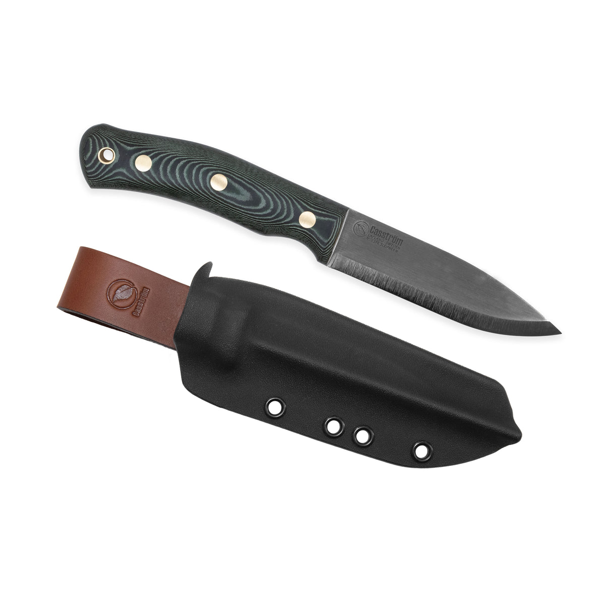Casström No.10 SFK kniv Grön micarta & verktygsstål, slida i Kydex