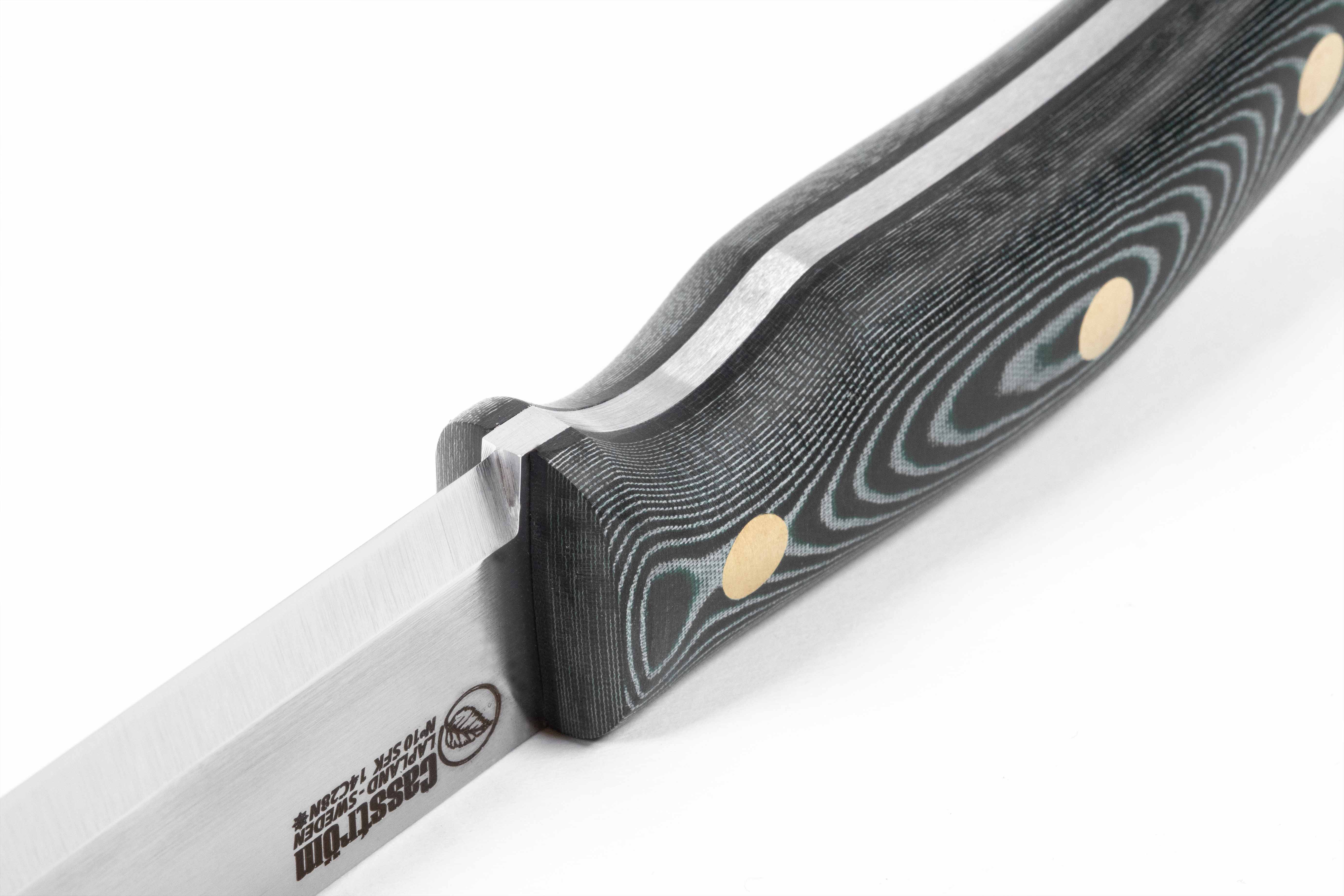 Casström No.10 SFK kniv Grön micarta & verktygsstål, slida i läder – bild 4