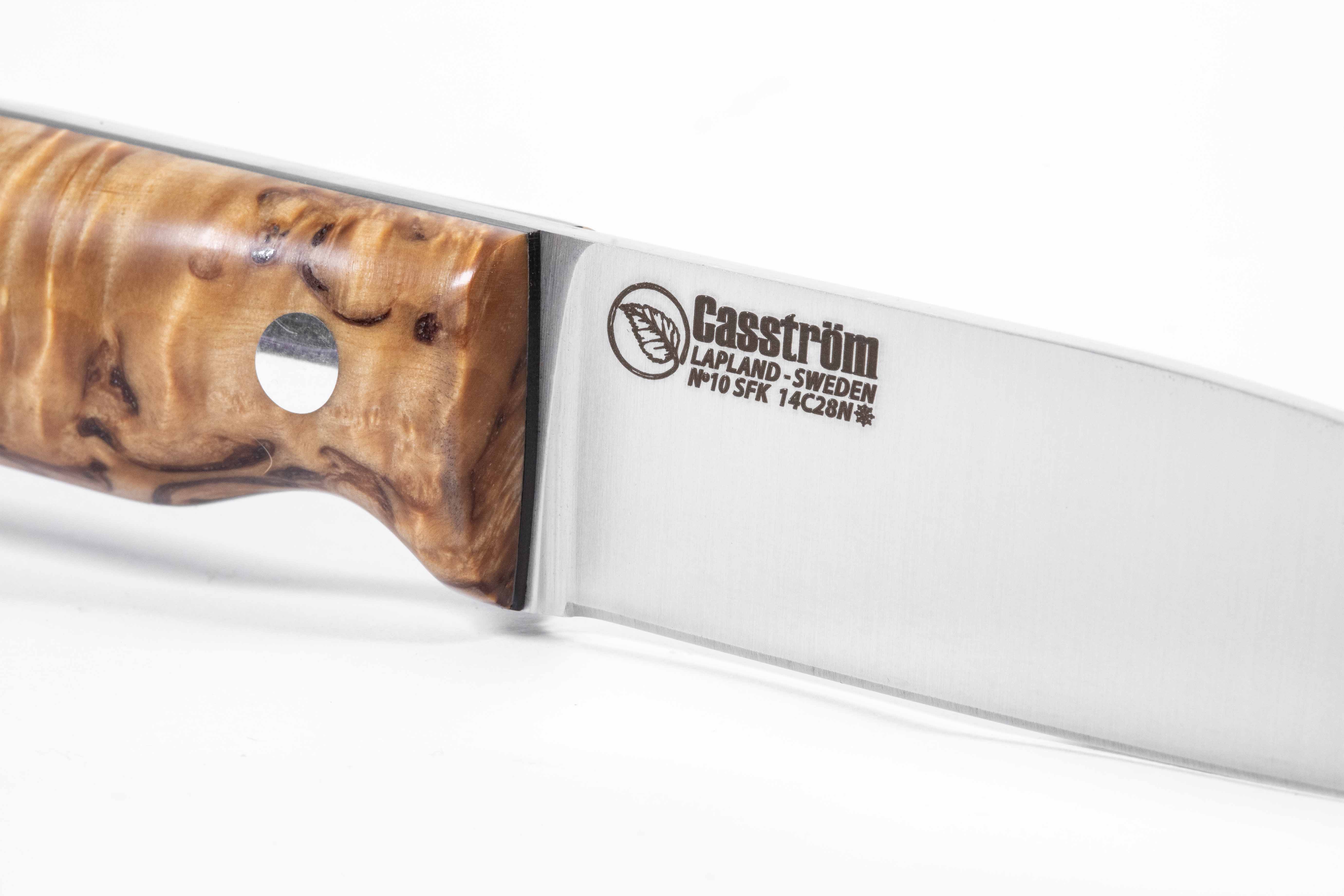 Casström No.10 SFK kniv Stabiliserad masurbjörk & rostfritt stål, slida i Kydex – bild 5