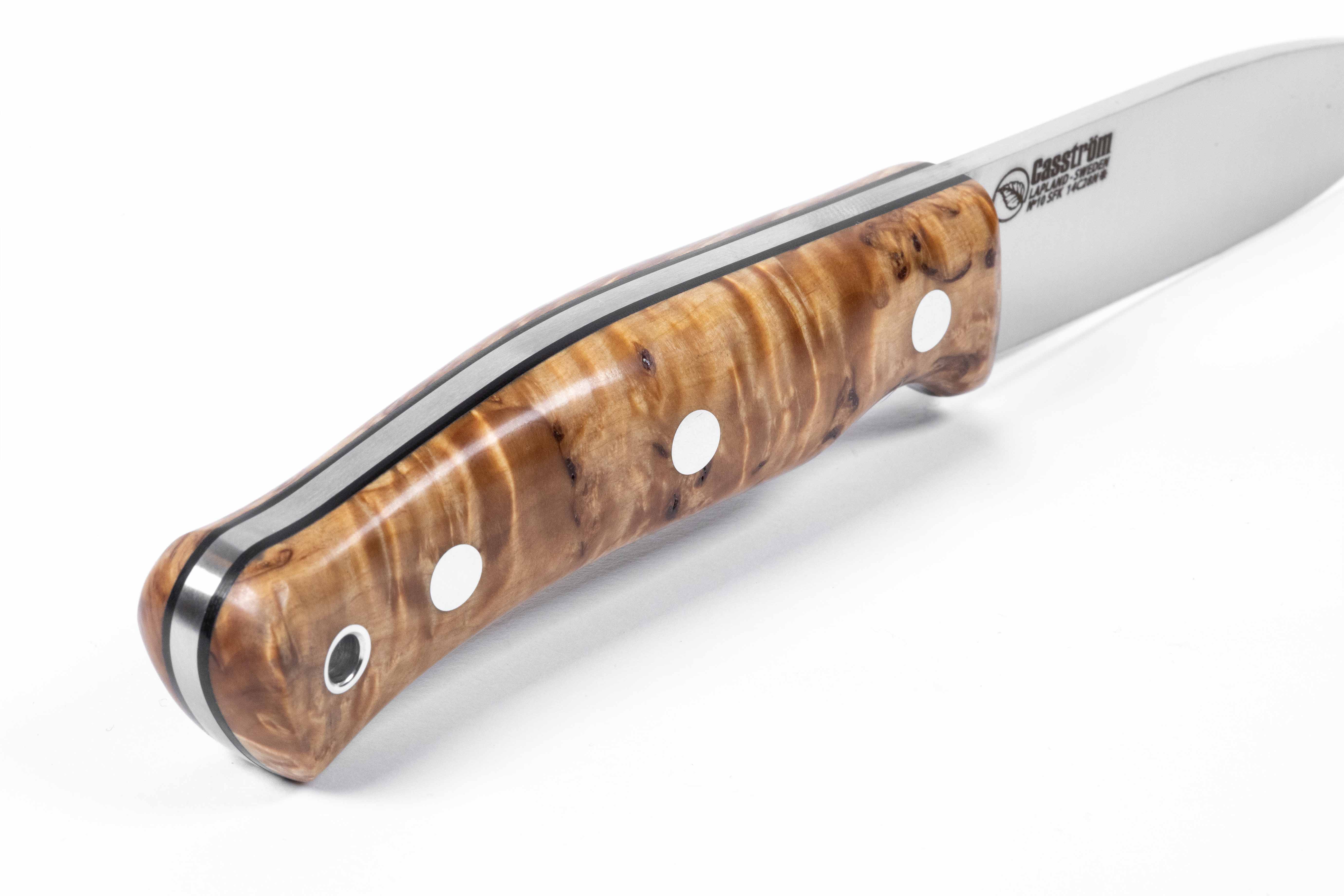 Casström No.10 SFK kniv Stabiliserad masurbjörk & rostfritt stål, slida i Kydex – bild 3