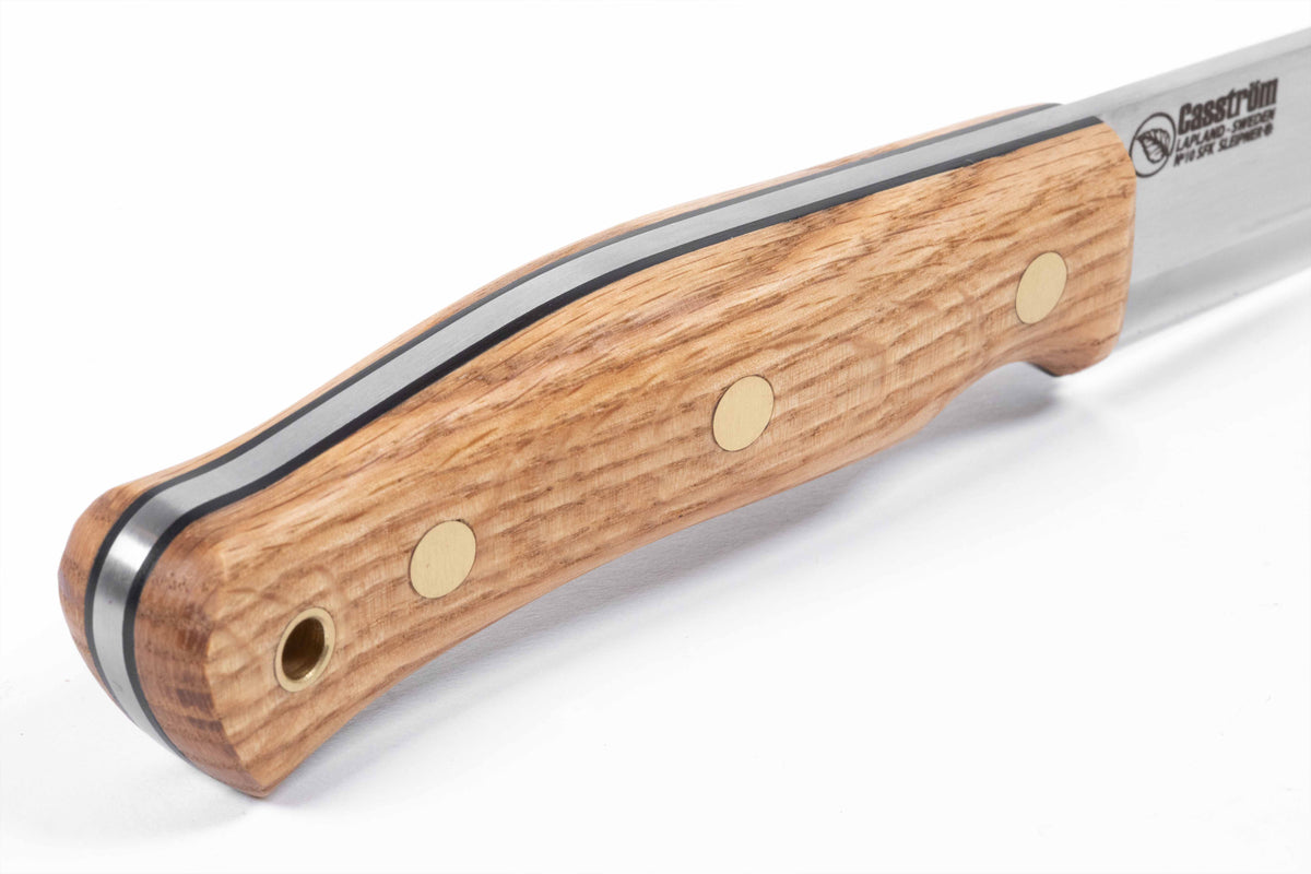 Casström No.10 SFK kniv Ek & verktygsstål, slida i läder inkl. tändstål – bild 5