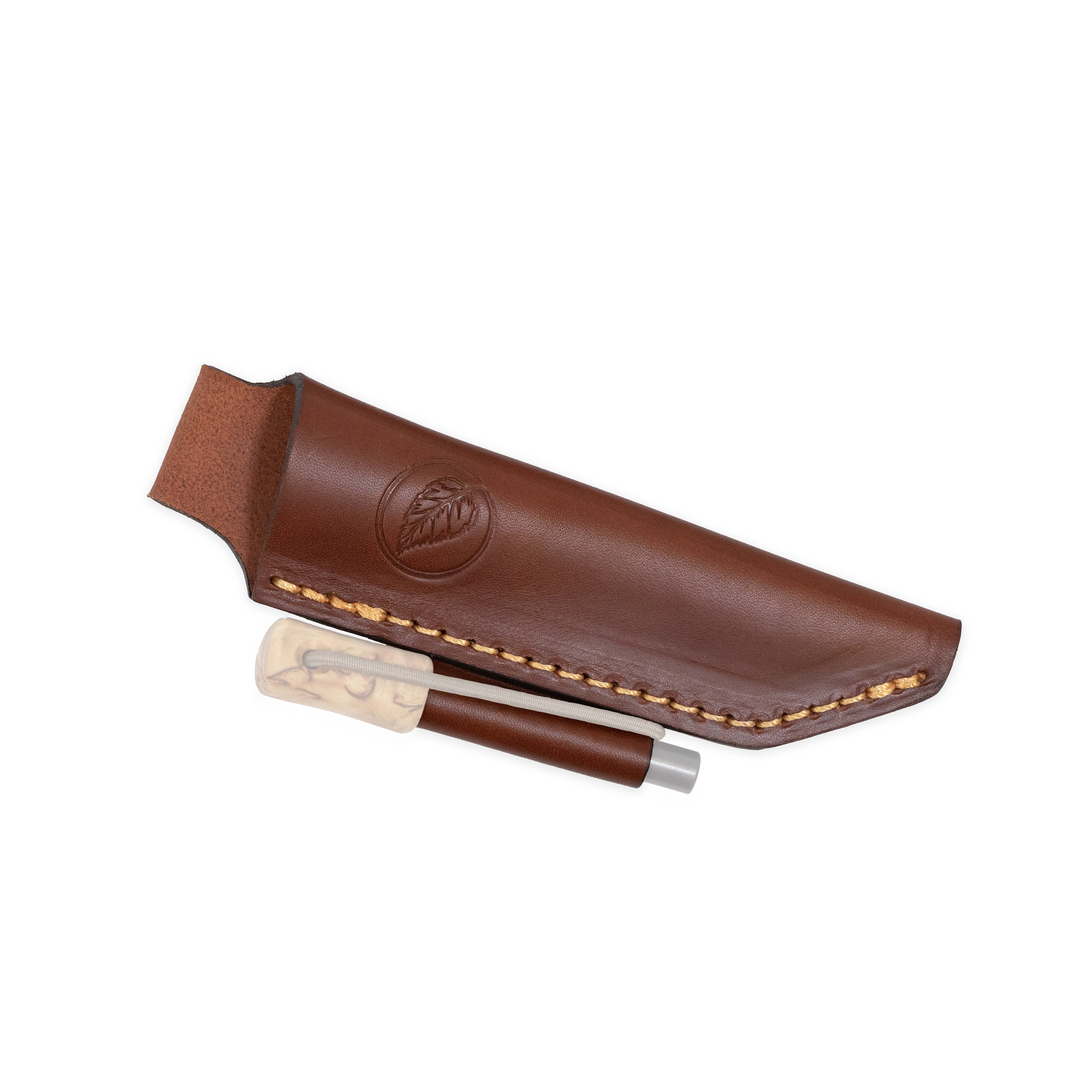 Casström No.8 SFK knivslida med tändstålshållare Cognacbrunt läder