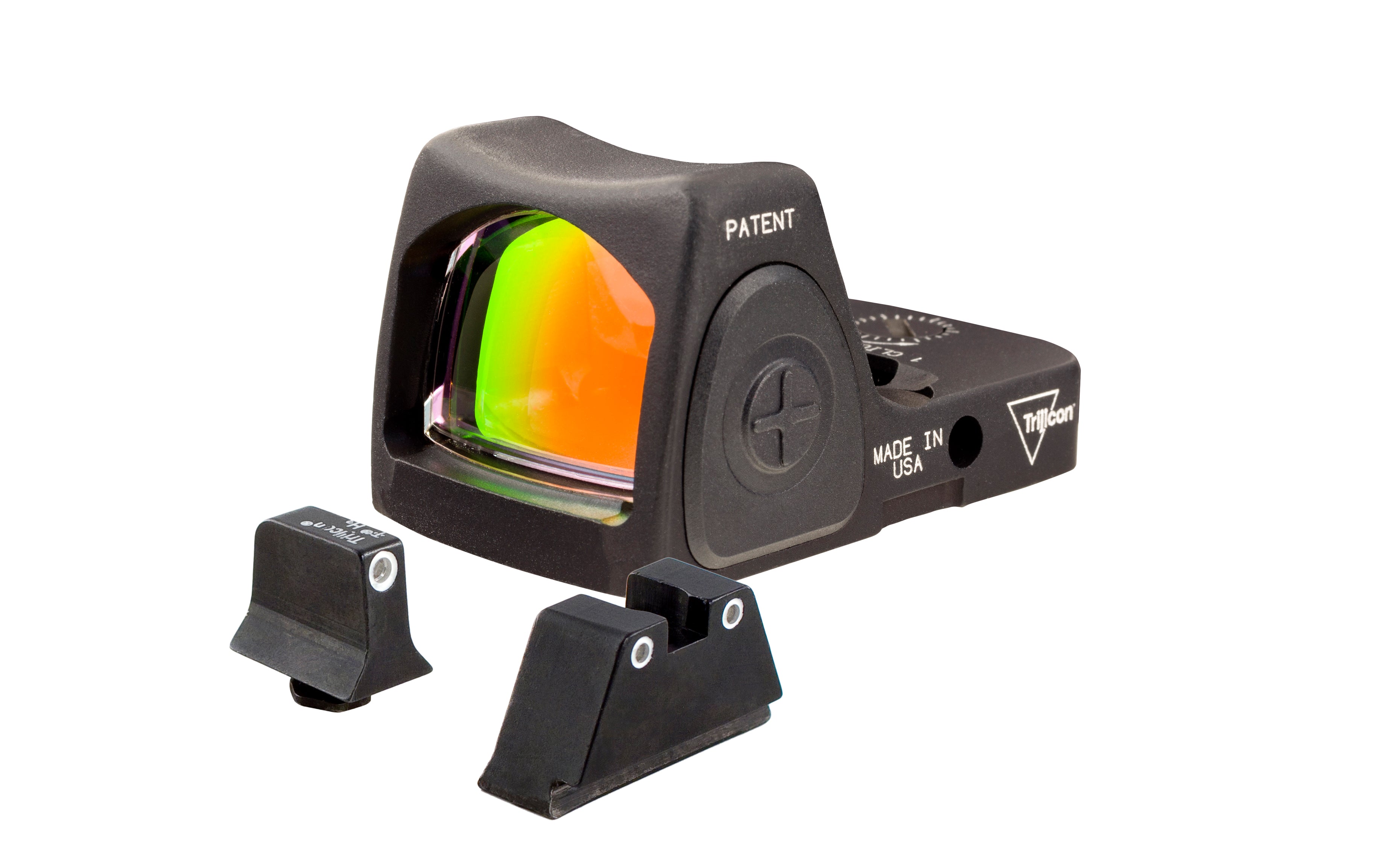 Trijicon RMR Type 2 RM07 6,5 MOA rödpunkt med höga riktmedel med gröna tritiumlampor för Glock