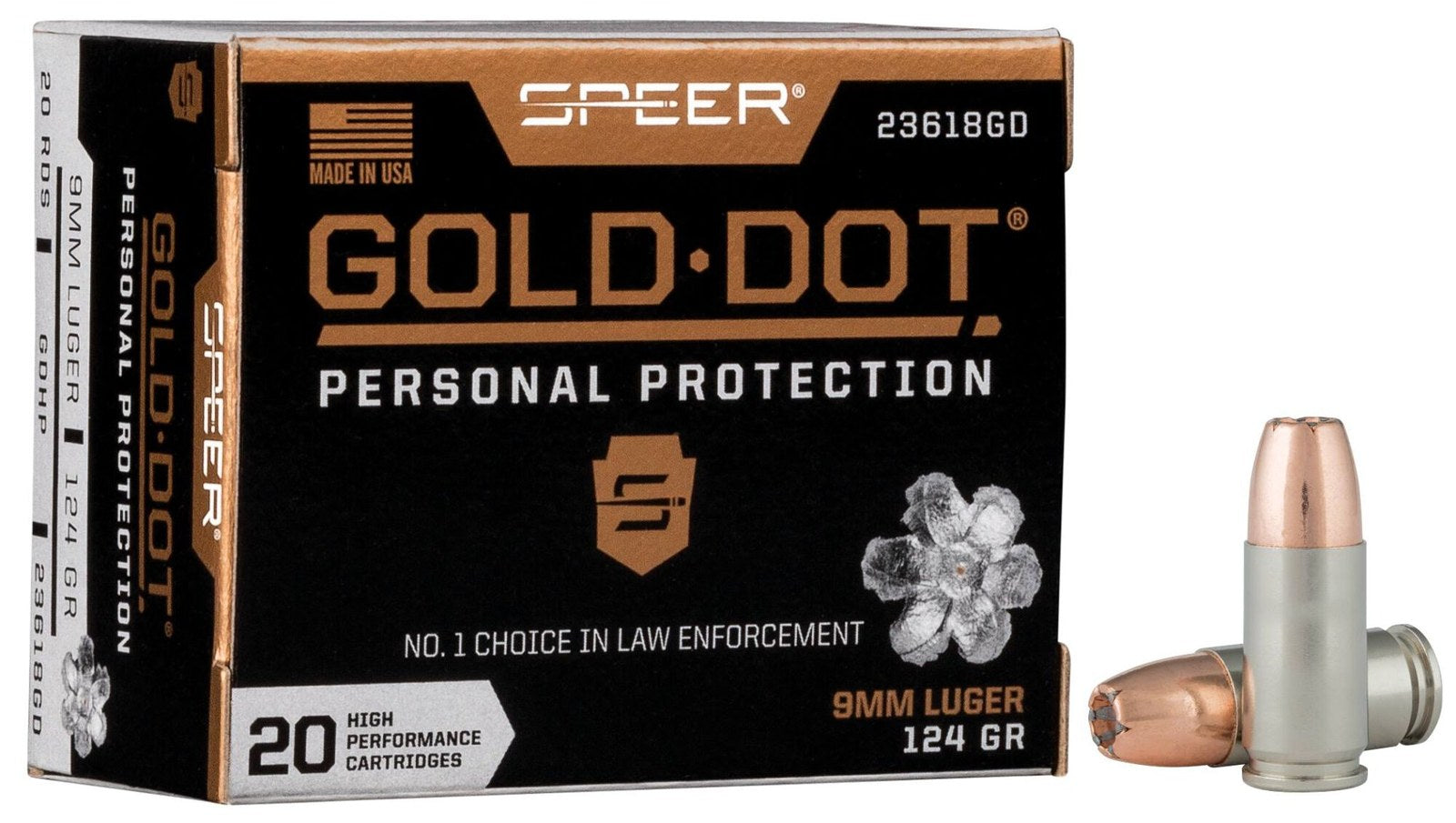 Speer - 9mm Luger - Gold Dot Personal Protection - 124 gr - GDHP - 20/Box