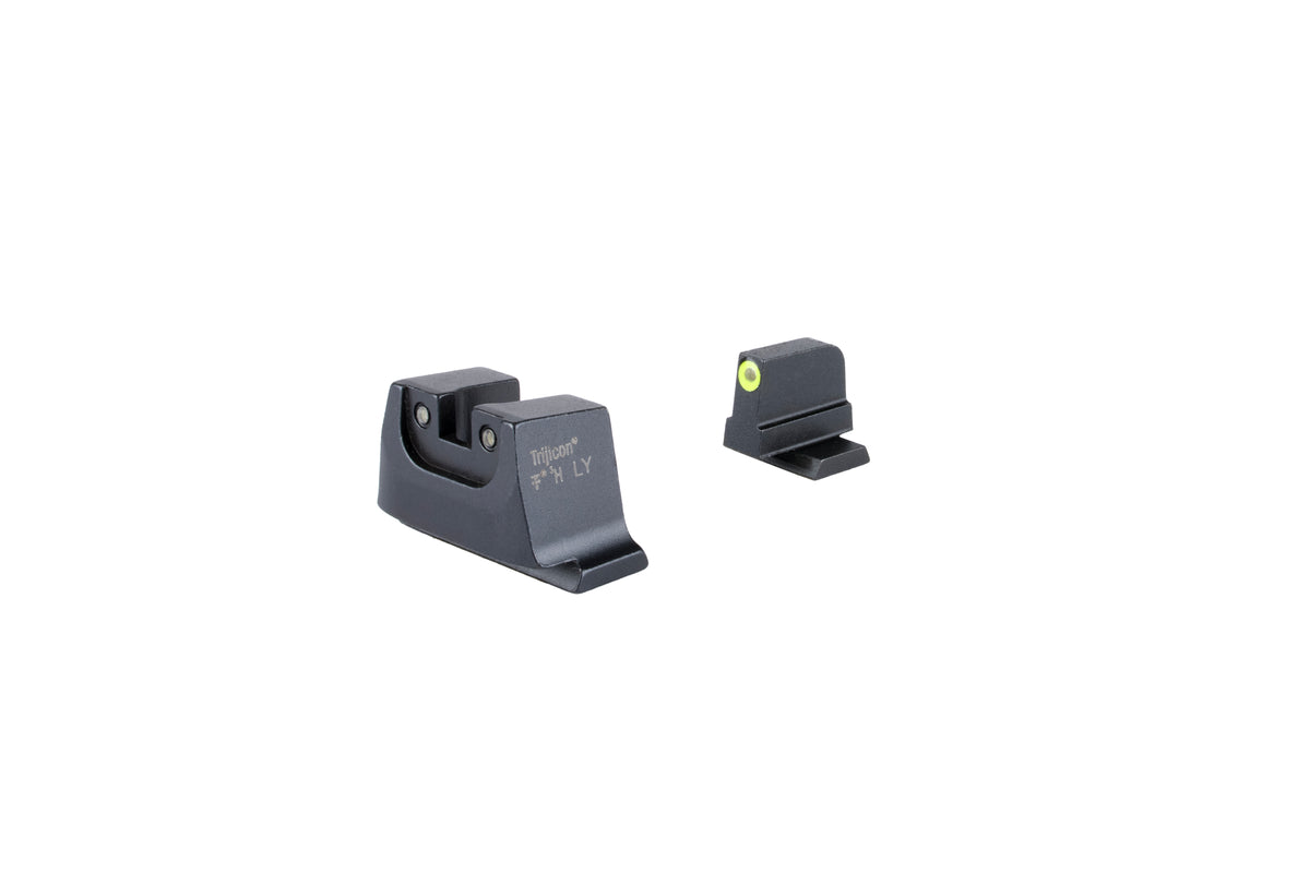 Trijicon upphöjda järnsikten för Smith & Wesson M&P med gul frontkontur och grönt tritium