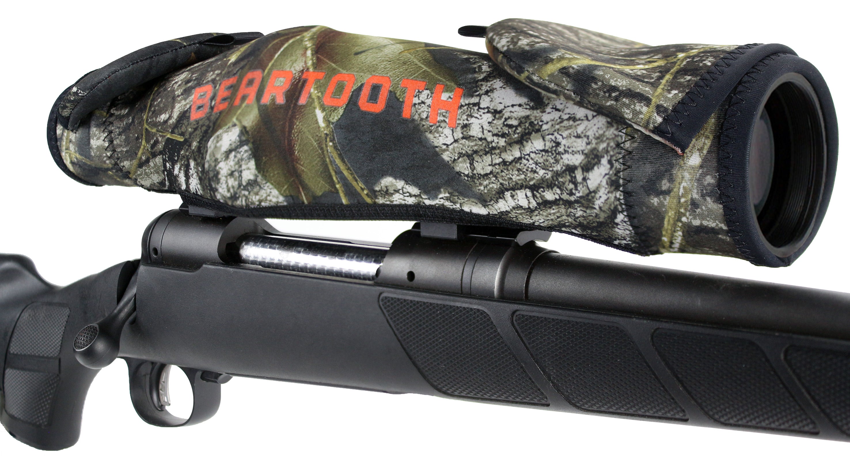 Beartooth ScopeMitt kikarsiktesöverdrag i neopren med fällbara skydd Mossy Oak Break-up