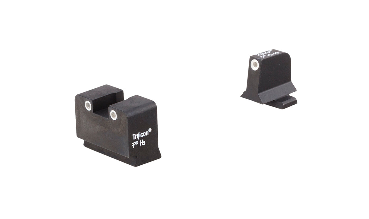 Trijicon upphöjda järnsikten med vit markering och grön tritiumbelysning för Springfield XD