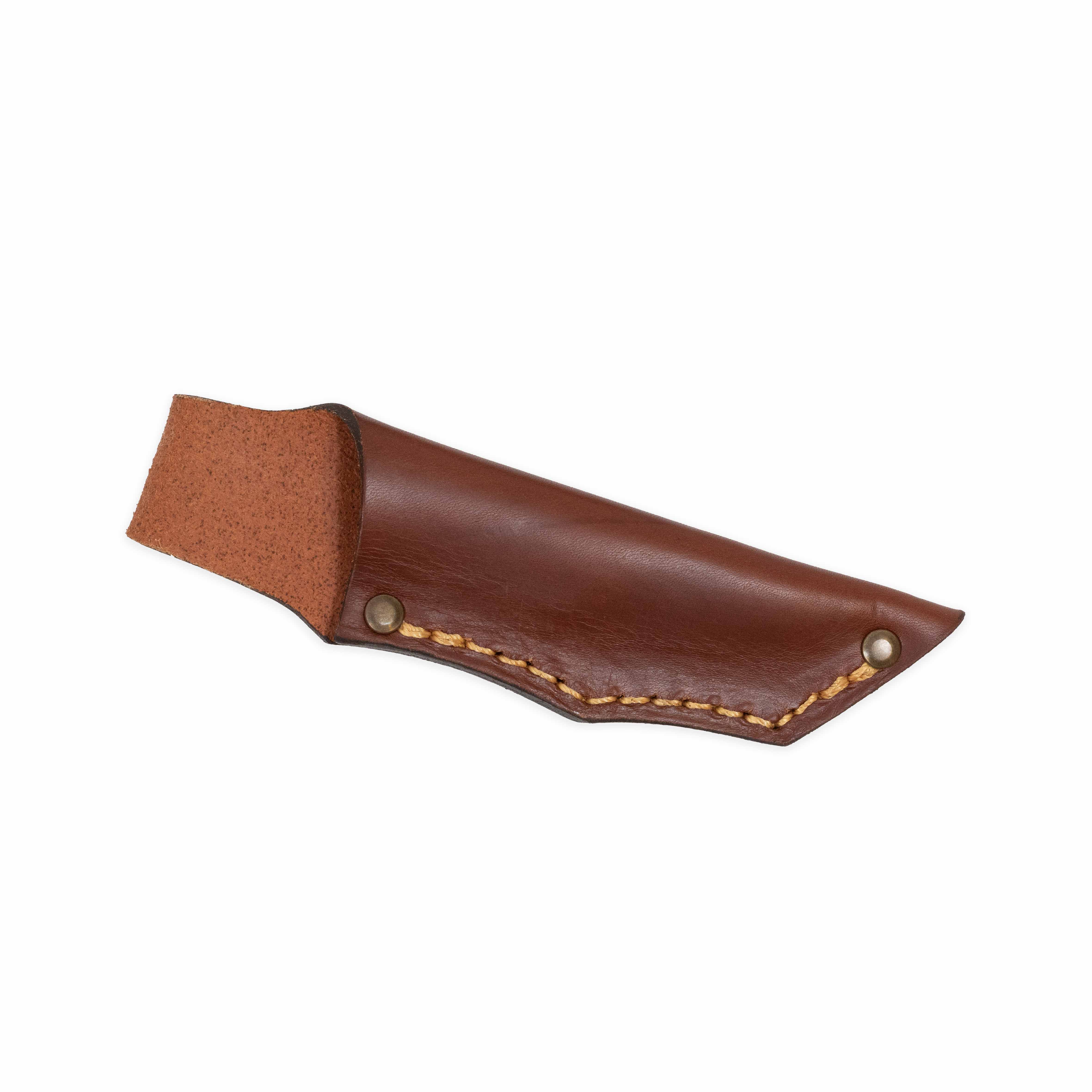 Casström Safari Mini Hunter knivslida Cognacbrunt läder
