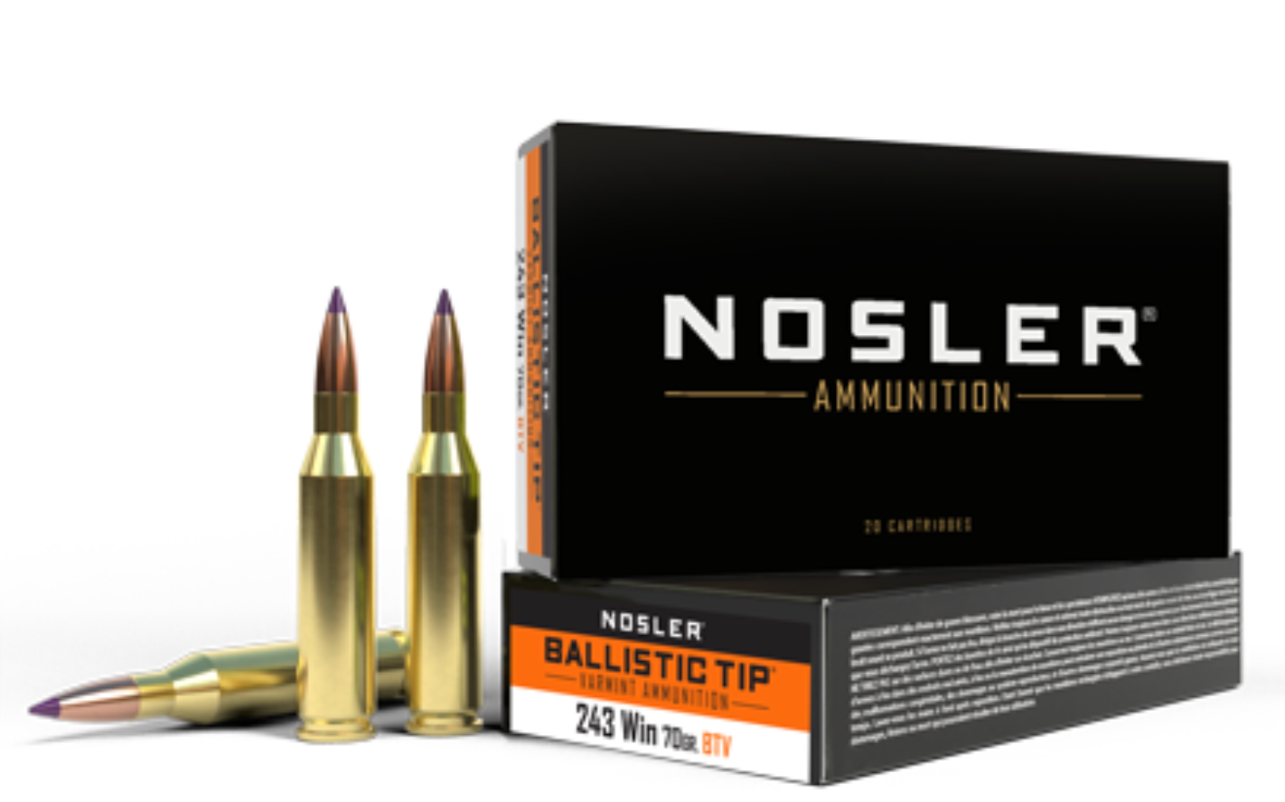 Nosler - Ballistic Tip Varmint - 243 Win -  70gr - BT SP - 20/ask