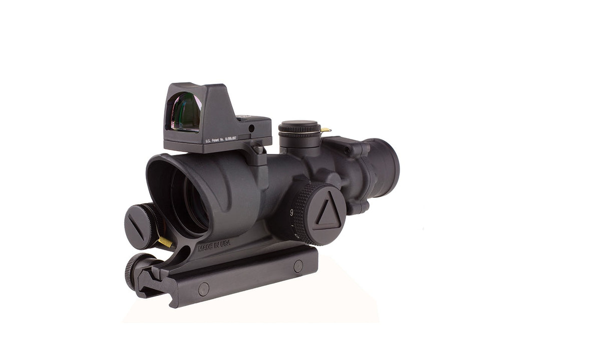 Trijicon ACOG TA02 4x32 med rött LED-kors, TA51-fäste och RMR Type 2