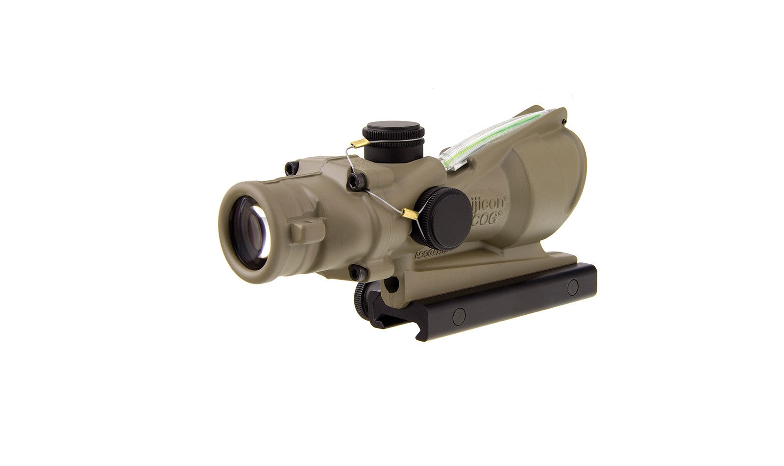 Trijicon ACOG TA31 4x32 med grönt hårkors, FDE-finish och TA51-montage – bild 5