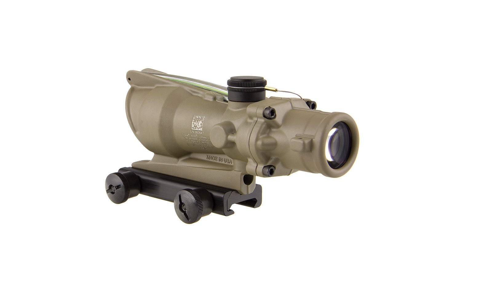Trijicon ACOG TA31 4x32 med grönt hårkors, FDE-finish och TA51-montage – bild 3