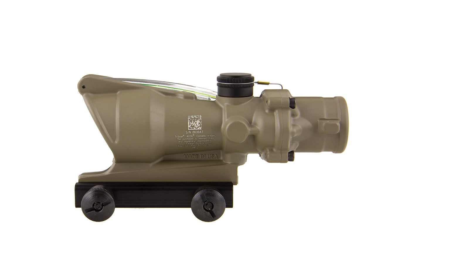 Trijicon ACOG TA31 4x32 med grönt hårkors, FDE-finish och TA51-montage – bild 2