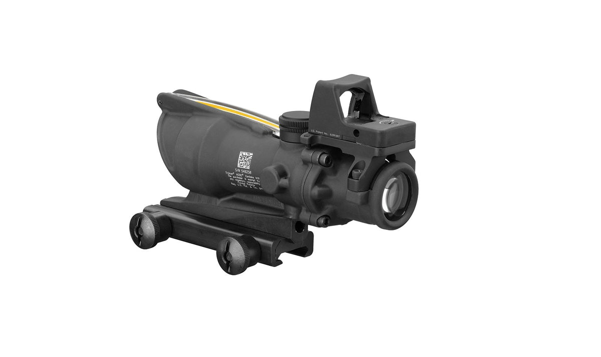 Trijicon ACOG TA31 4x32 med amber hårkors och monterad RMR Type 2 – bild 3