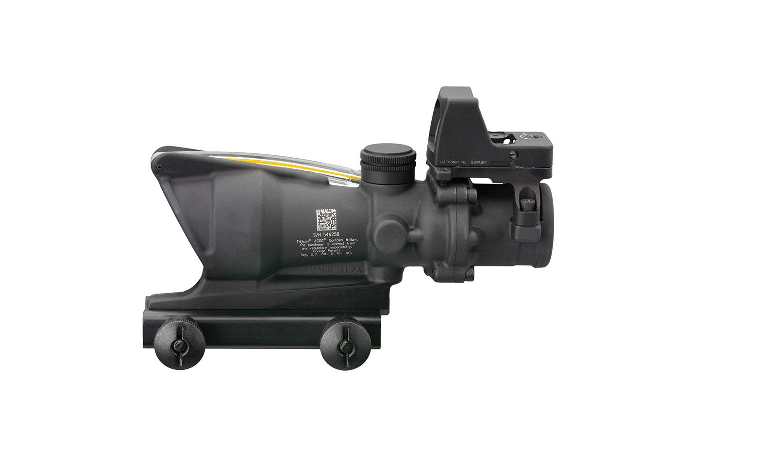 Trijicon ACOG TA31 4x32 med amber hårkors och monterad RMR Type 2 – bild 2