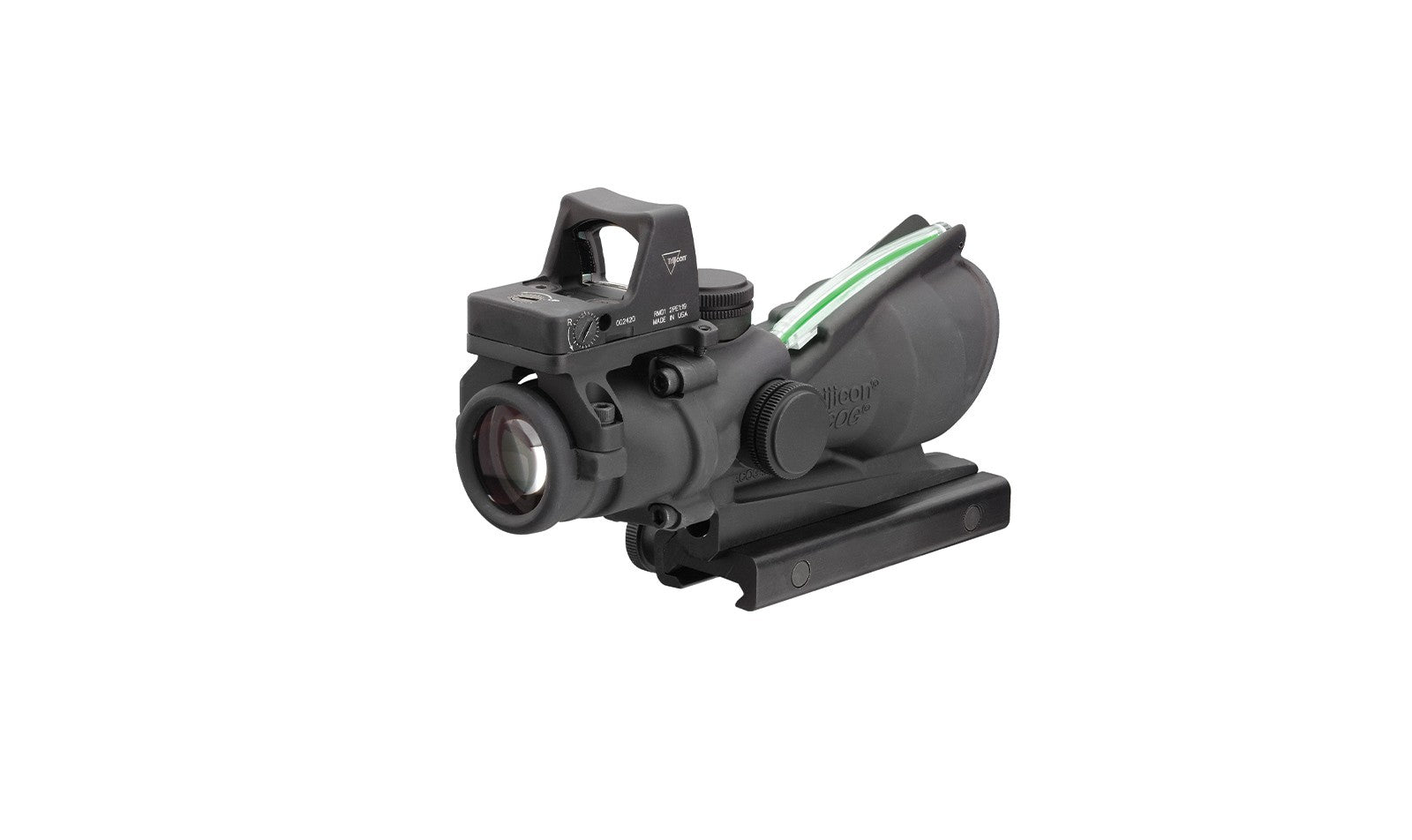 Trijicon ACOG TA31 4x32 med grönt hårkors, RMR Type 2 och TA51-montage – bild 5