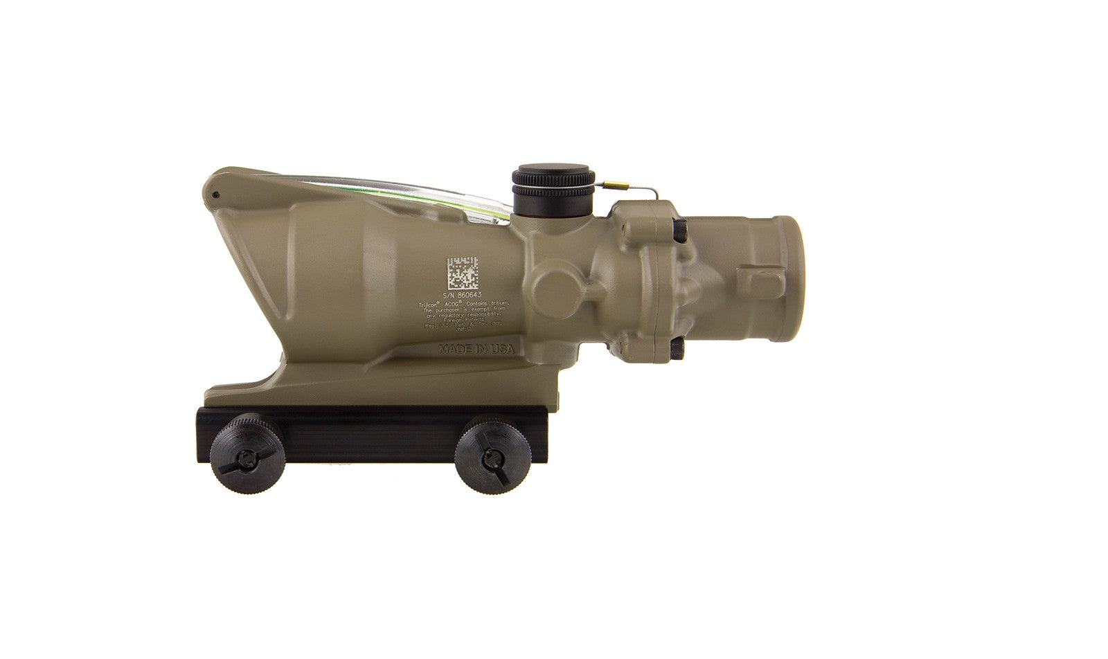 Trijicon ACOG TA31 4x32 i FDE med grönt chevronriktmedel och TA51-montage – bild 2