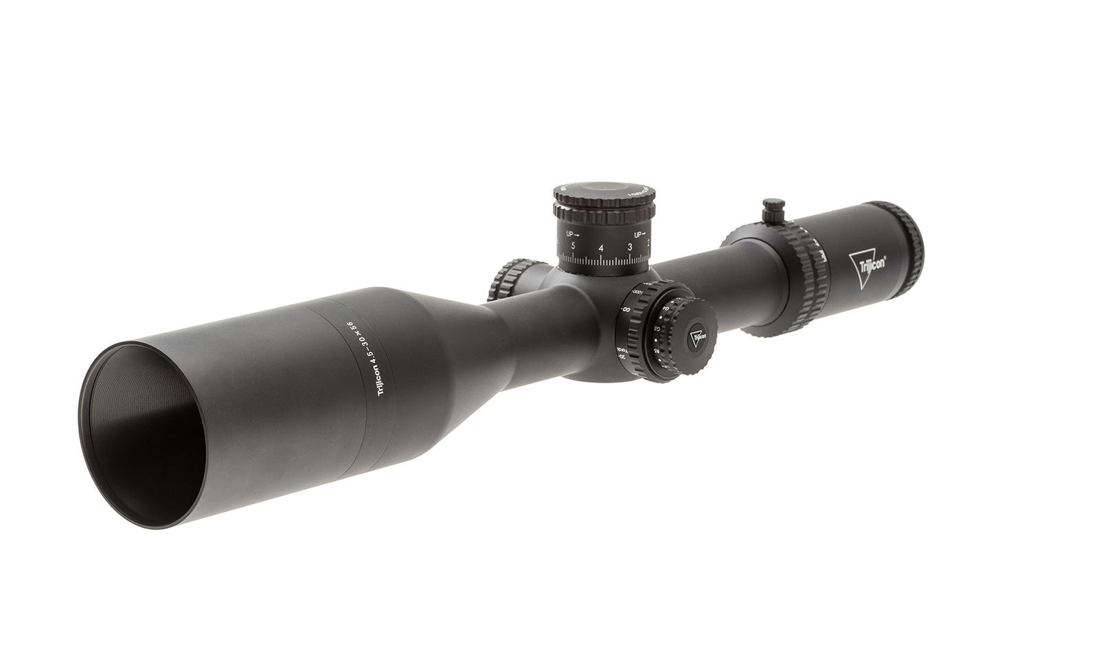 Trijicon Tenmile 4,5–30x56 FFP kikarsikte med röd/grön MOA Precision Tree och matt svart finish