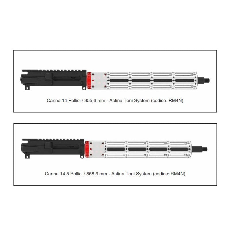 Toni System - AR-15 Handguard Tube, 4 Slots, 310 mm
