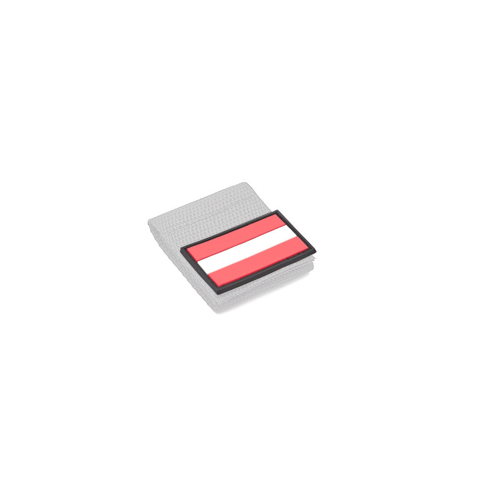 Eemann Tech - Austrian Flag PVC Patch 3x5cm with Hook and Loop Fastener