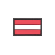 Eemann Tech - Austrian Flag PVC Patch 3x5cm with Hook and Loop Fastener