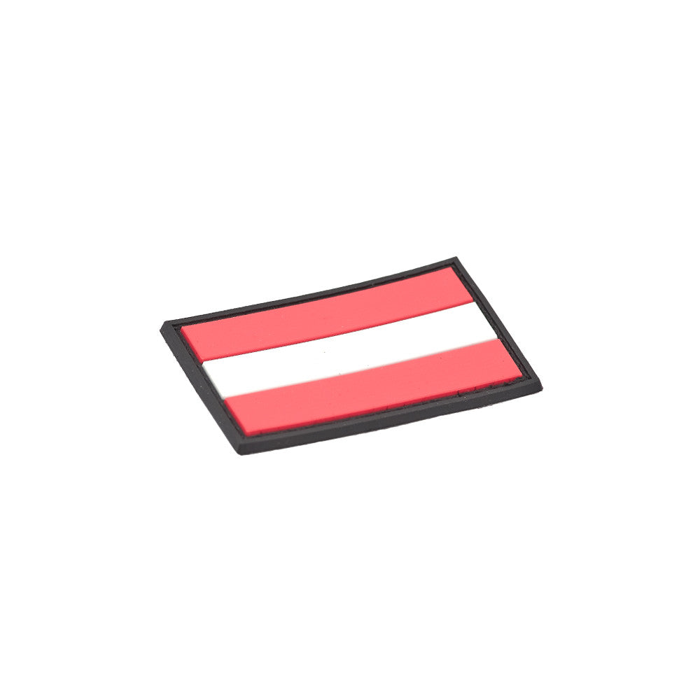 Eemann Tech - Austrian Flag PVC Patch 3x5cm with Hook and Loop Fastener